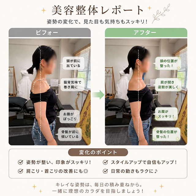 大阪梅田の美容整体 ビフォーアフター01